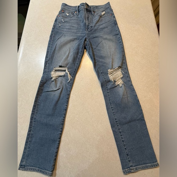 Madewell Distressed Skinny Jeans in Blue size 25 - Picture 3 of 10
